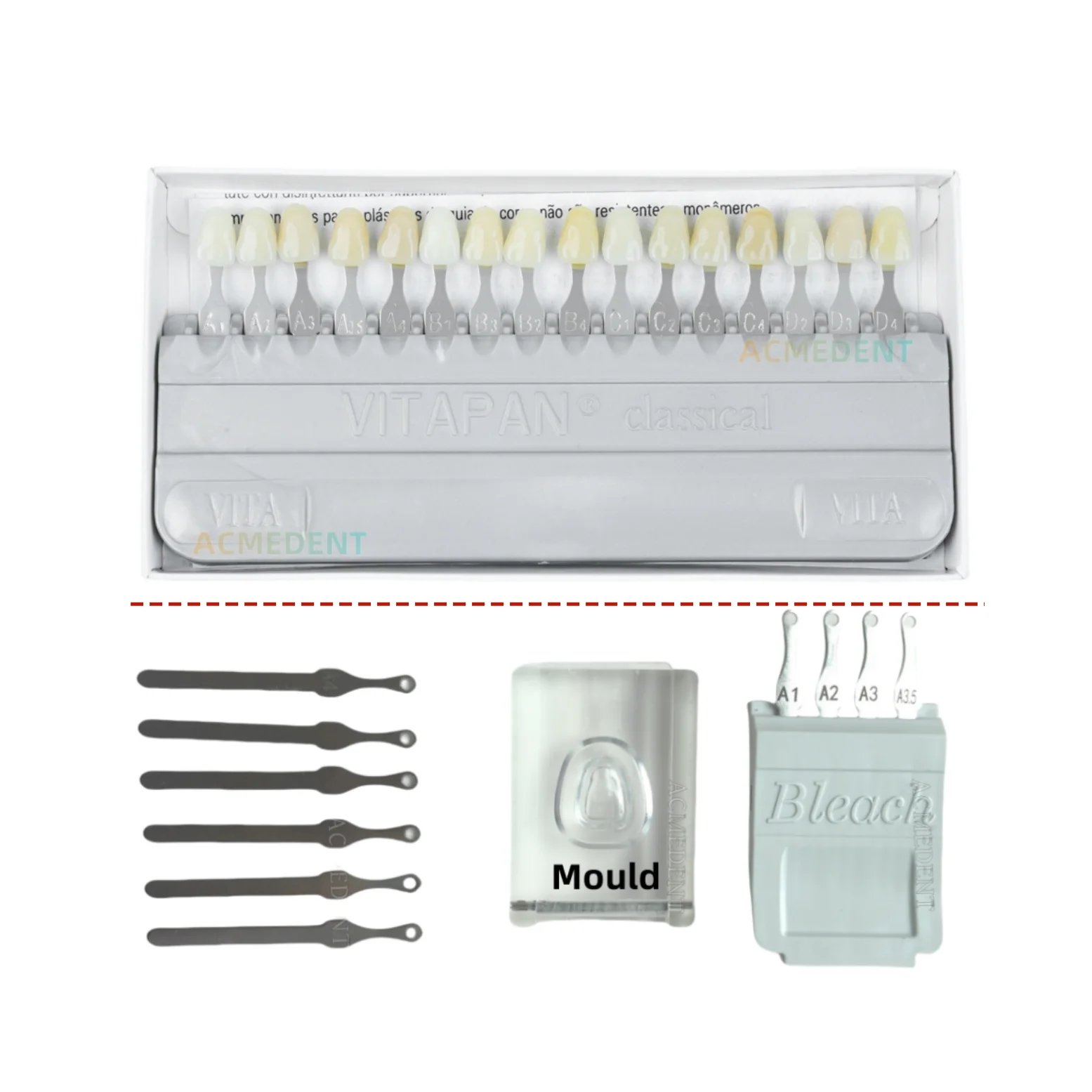 Dental DIY MINI Shade Guide Mould My Own Custom Colors MSG Composite Resin Tabs Teeth Whitening Veeners Bleach Color