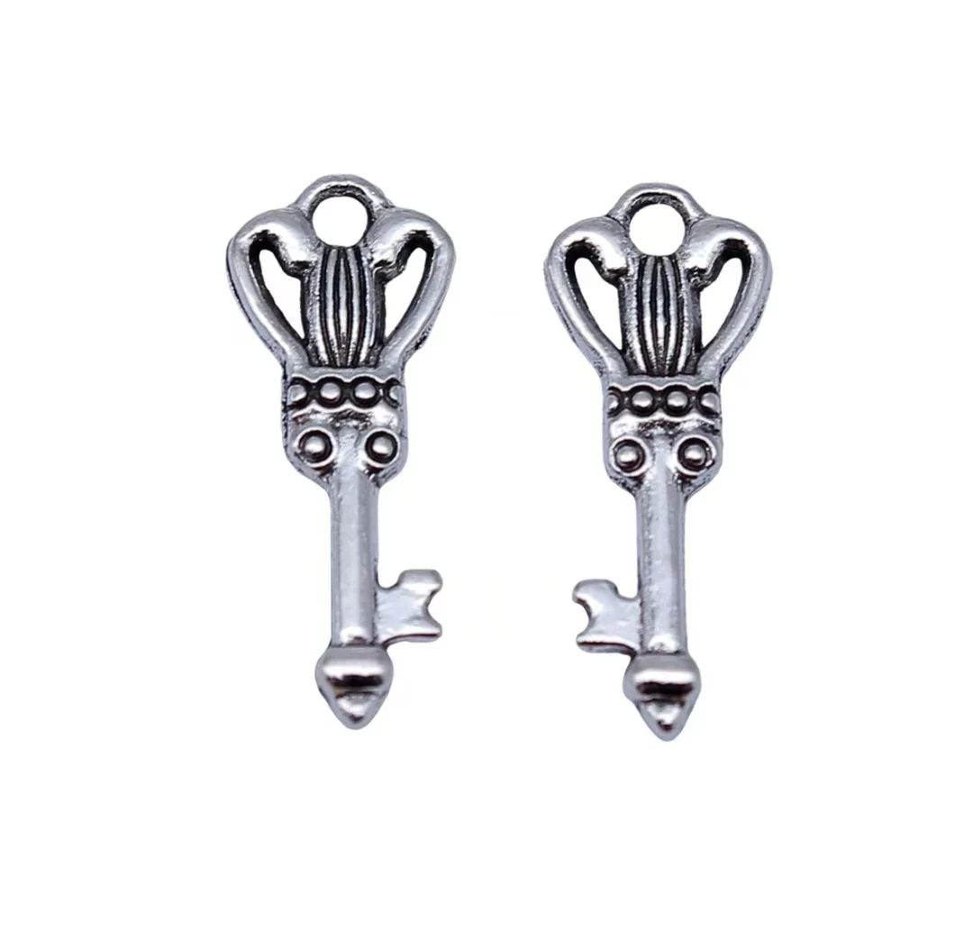

40pcs 19x7.6mm Zinc alloy metal tibetan silver plated charm T1496