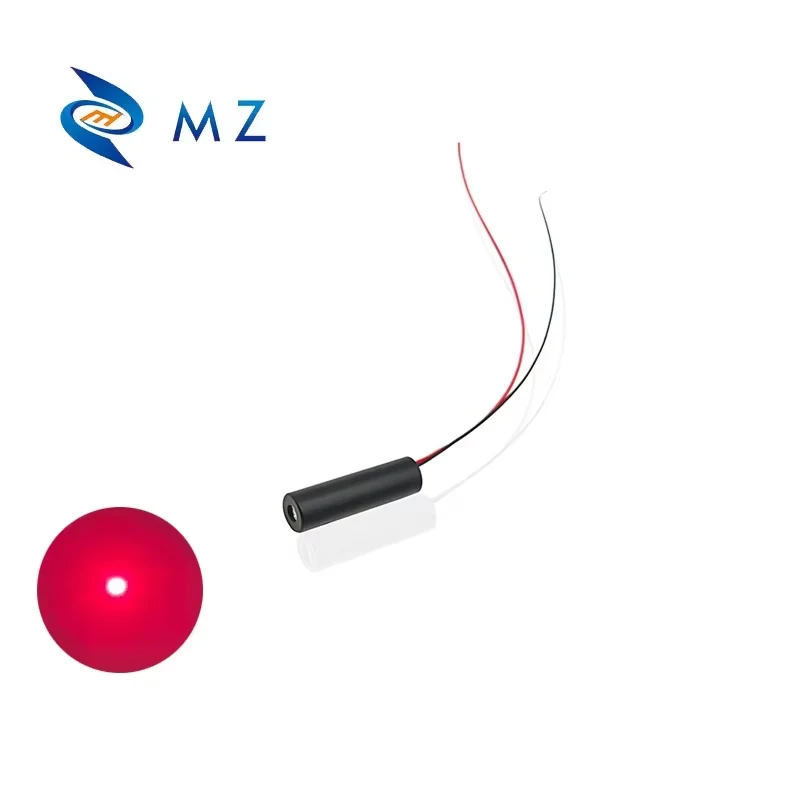 Hot Selling Compact Mini D10mm 660nm 100mw 3V Red Dot Laser Diode Module Red Spot Laser Glass Lens Industrial Grade Machine