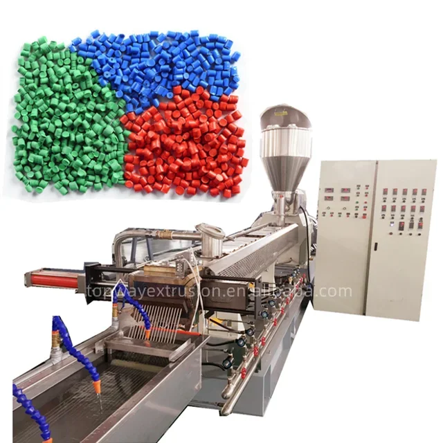 PVC Granule Plastic Recycled Pelletizing Machine PE PP ABS Granulator Plastic Pellet Maker Machine