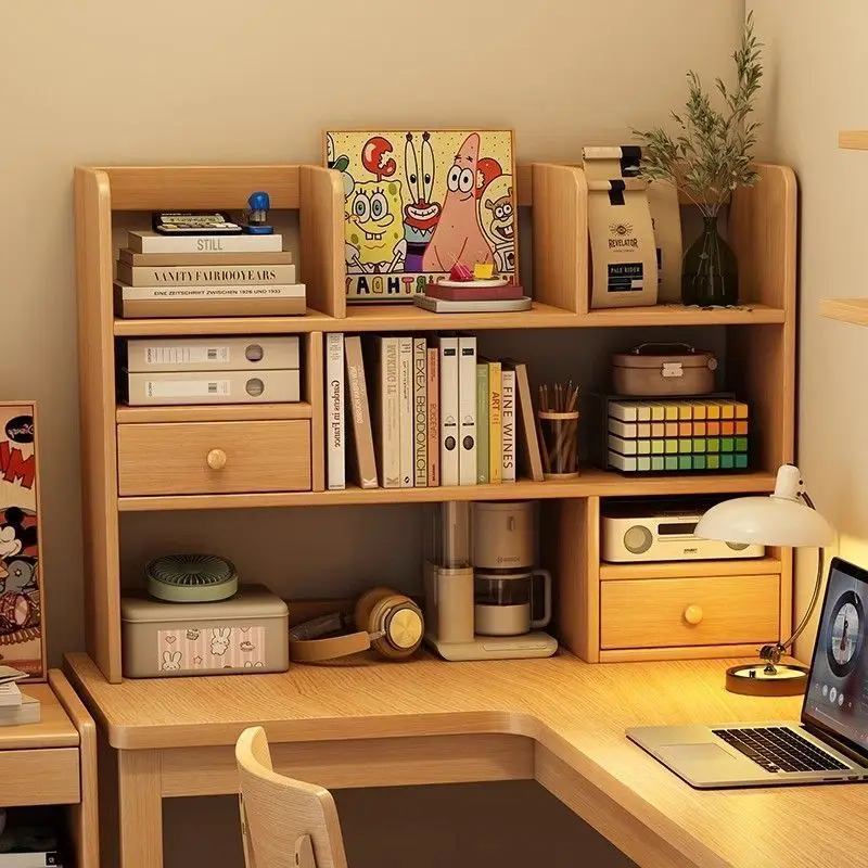 ‌Desktop Multi-Tier Bookshelf,Modern Office Storage Organizer,Living Room Display Rack,Open-Access Shelf Unit for Books‌