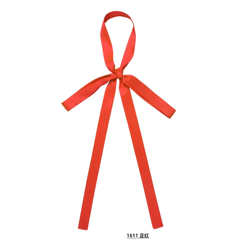 160 cm X 2,5 cm Sciarpa di seta tinta unita Sciarpa di moda per le donne Testa Sciarpa magra Borsa a manico lungo Sciarpe Avvolge