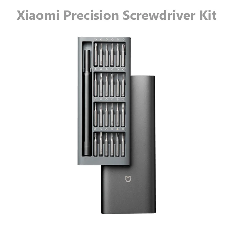 Xiaomi Precision Screwdriver Kit 24 High-quality Precision Bits Comfortable Non-slip Handle Aluminium Alloy Case Magnetic Case