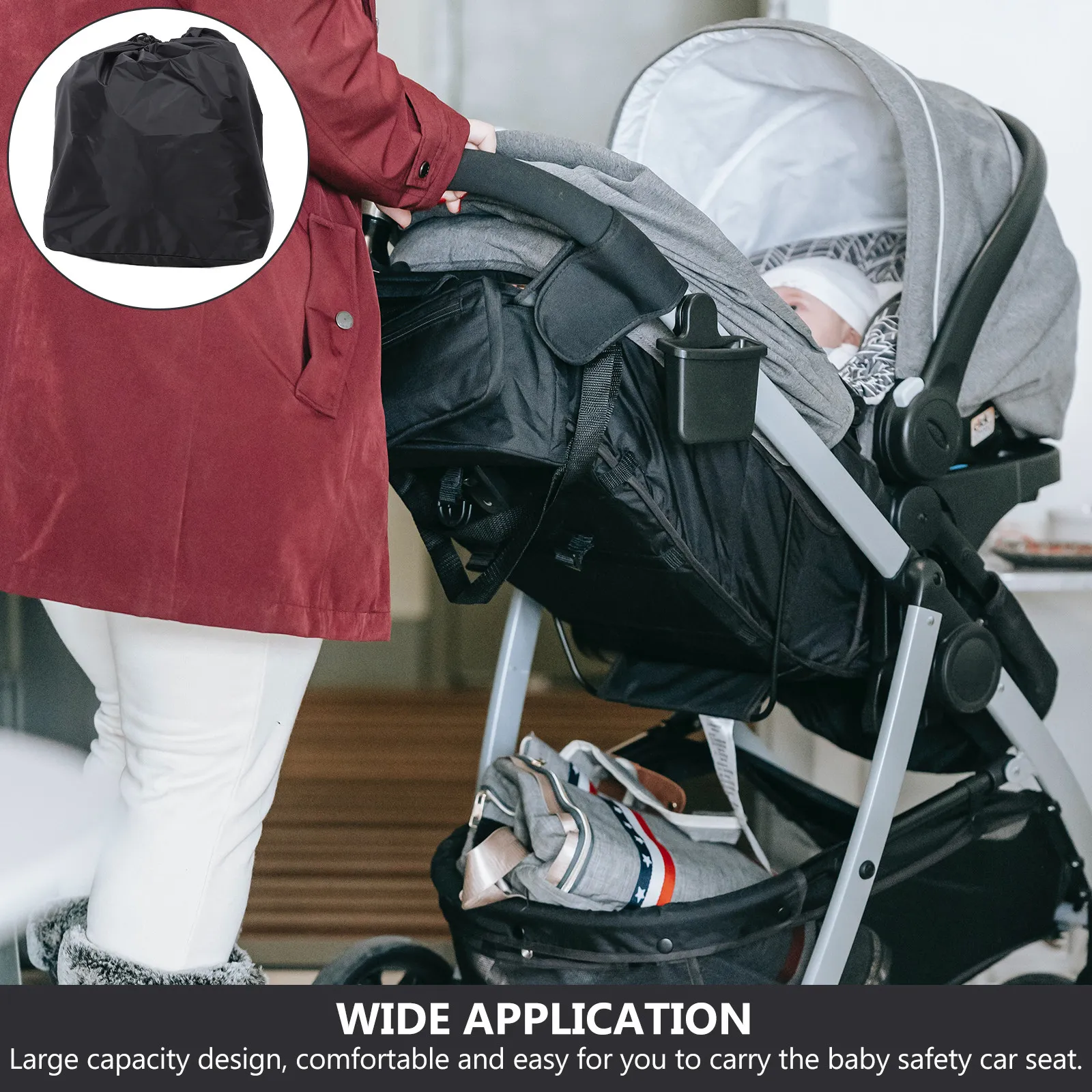 Dustproof Travel Stroller Bag Safety Car Seat Cover Water Resistant Heavy Duty Gate Check Storage Bag Car Seat Carrier