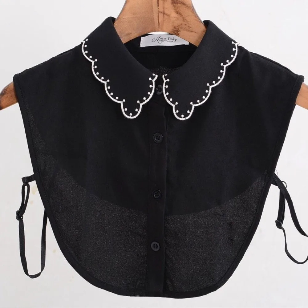 

Модный однотонный отстегивающийся воротник-накладка из шифона для женщин, аксессуар для одежды