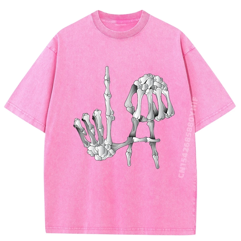 الهيكل العظمي العظام الأيدي لا لوس بلايز و تيز الجرافيك تيز رجالي الشارع الشهير غسلها تي شيرت الهيب هوب قميص رجالي #2