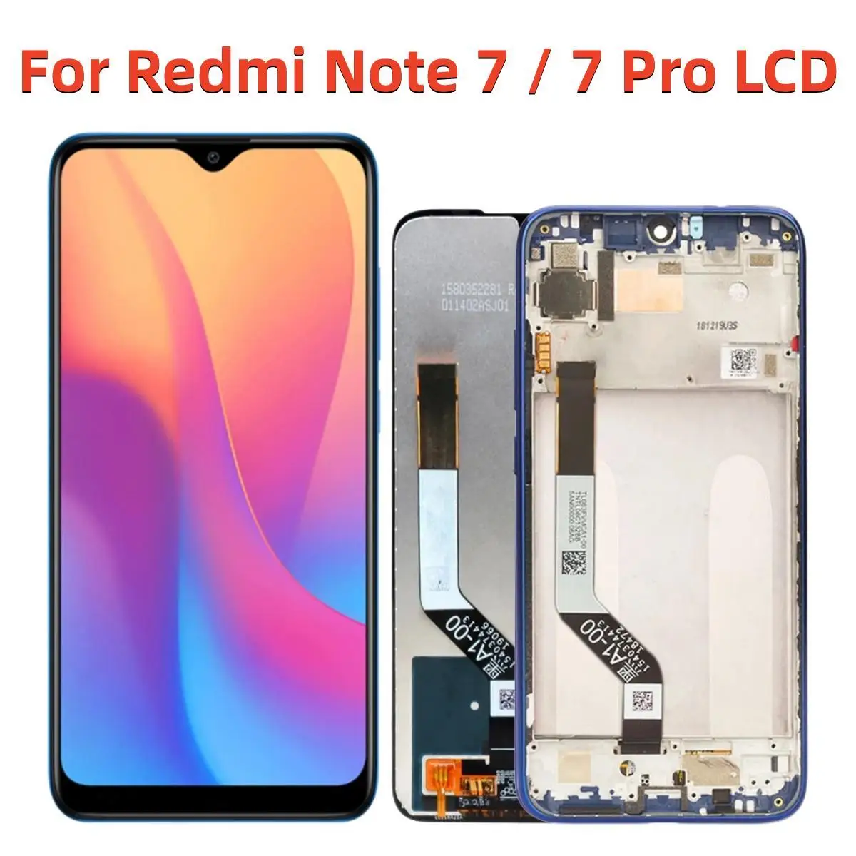 

100% Test For Xiaomi Redmi Note 7 M1901F7G M1901F7H M1901F7I Note7 LCD Display Touch Screen Digitizer Assembly Repair Parts