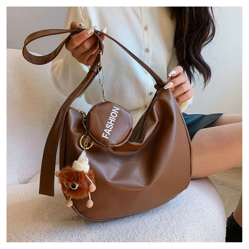 New Women\'s PU Leather Retro Shoulder Bag High-quality Dumpling Underarm Bag Large Capacity Trend Shoulder Bags