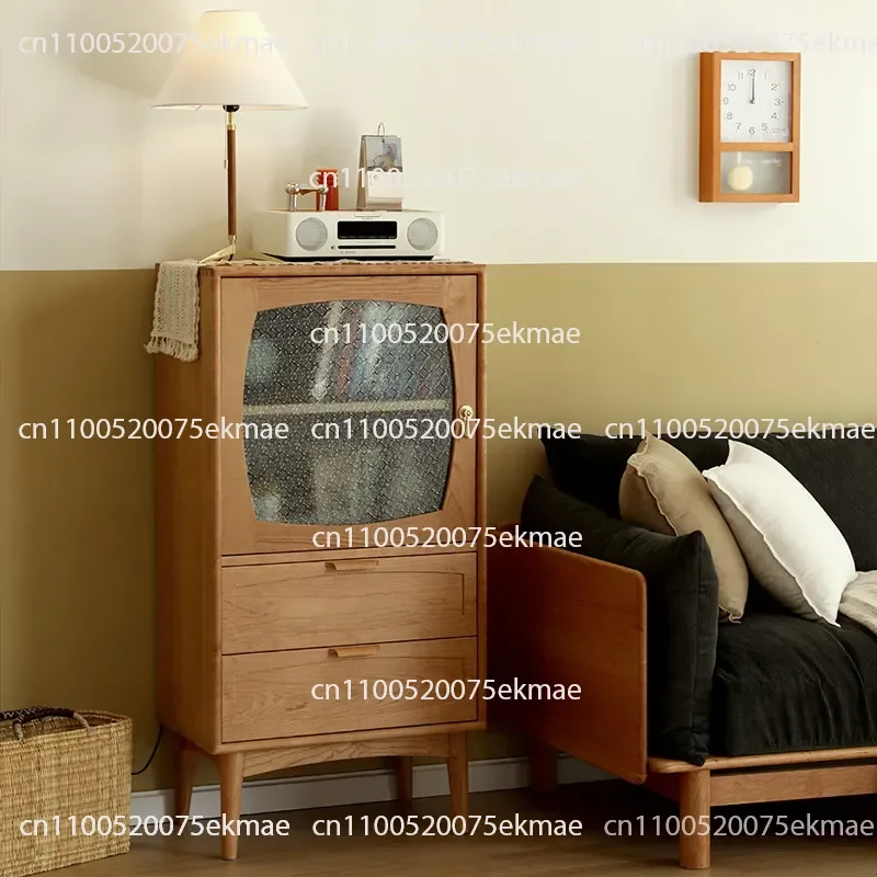 Sofa Side Cabinet Small Vertical Cabinet Living Room Storage Chest Side Cabinet Kitchen