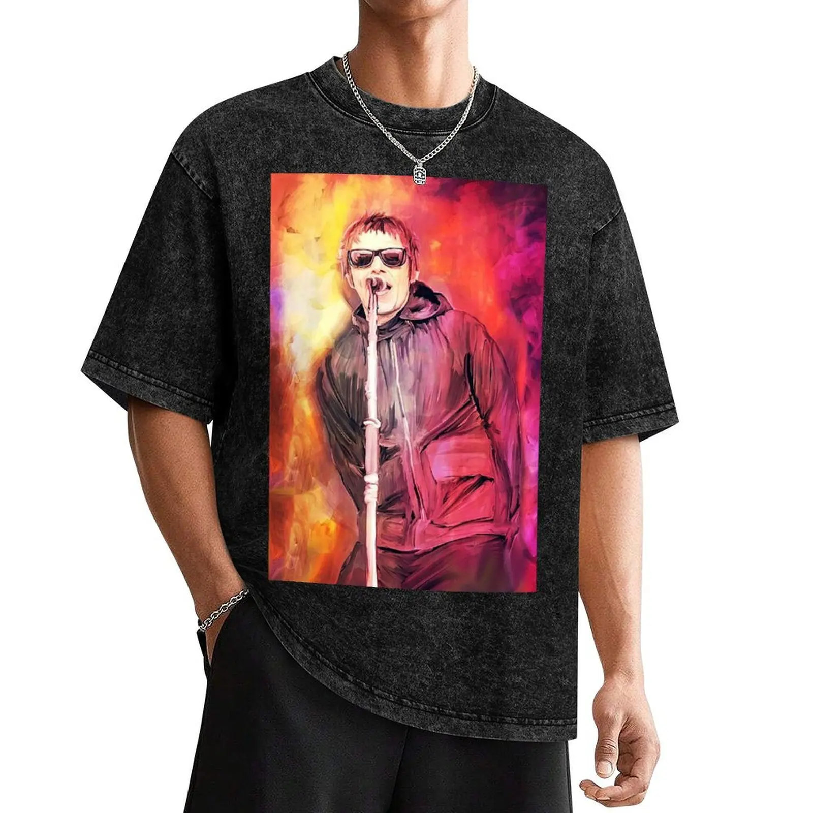 

liam gallagher classic art T-Shirt Blouse vintage men clothings