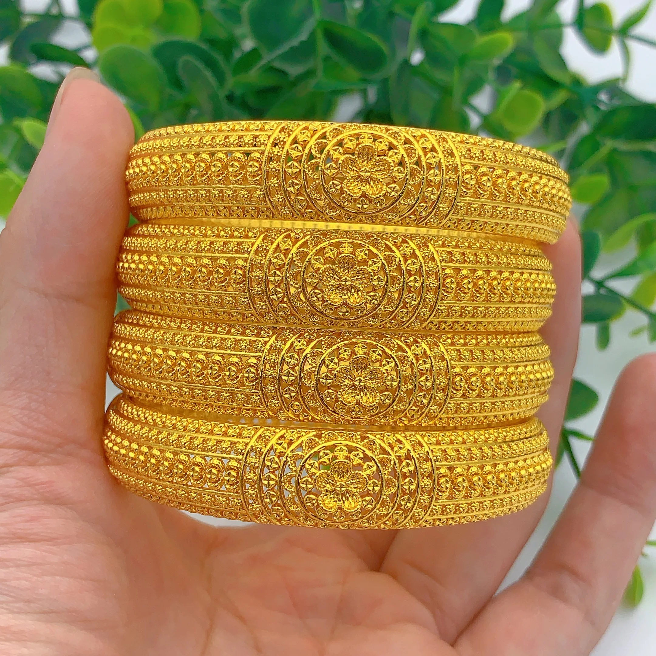 Ethnic Fashion India - Pulseiras de luxo banhadas a ouro