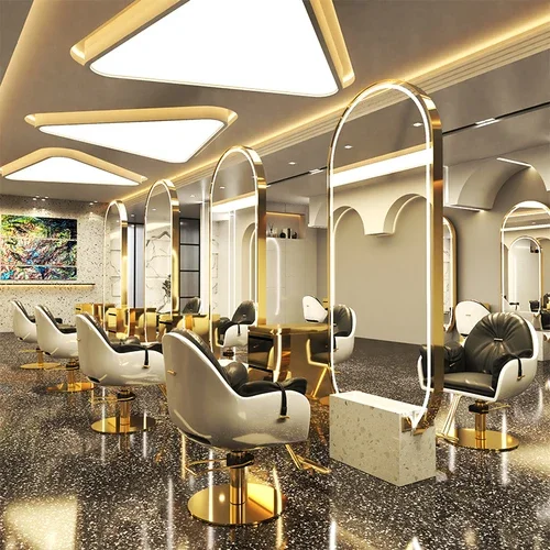 

Вертикальное одностороннее зеркало для стрижки волос из нержавеющей стали