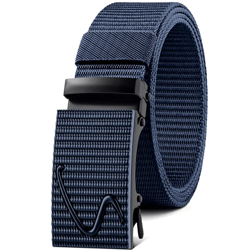 Men's Nylon & Canvas Automatic Buckle Belt – New Trendy Korean Style for Students, Military Training & Jeans image 5