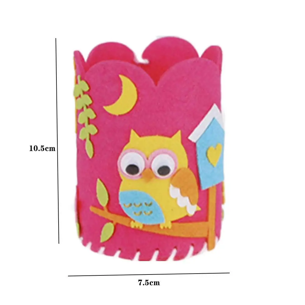 Material Pack Arts Crafts For Children Crafts Toys DIY Pen Holder Handwork Pen Container Non-Woven DIY Pencil Holder