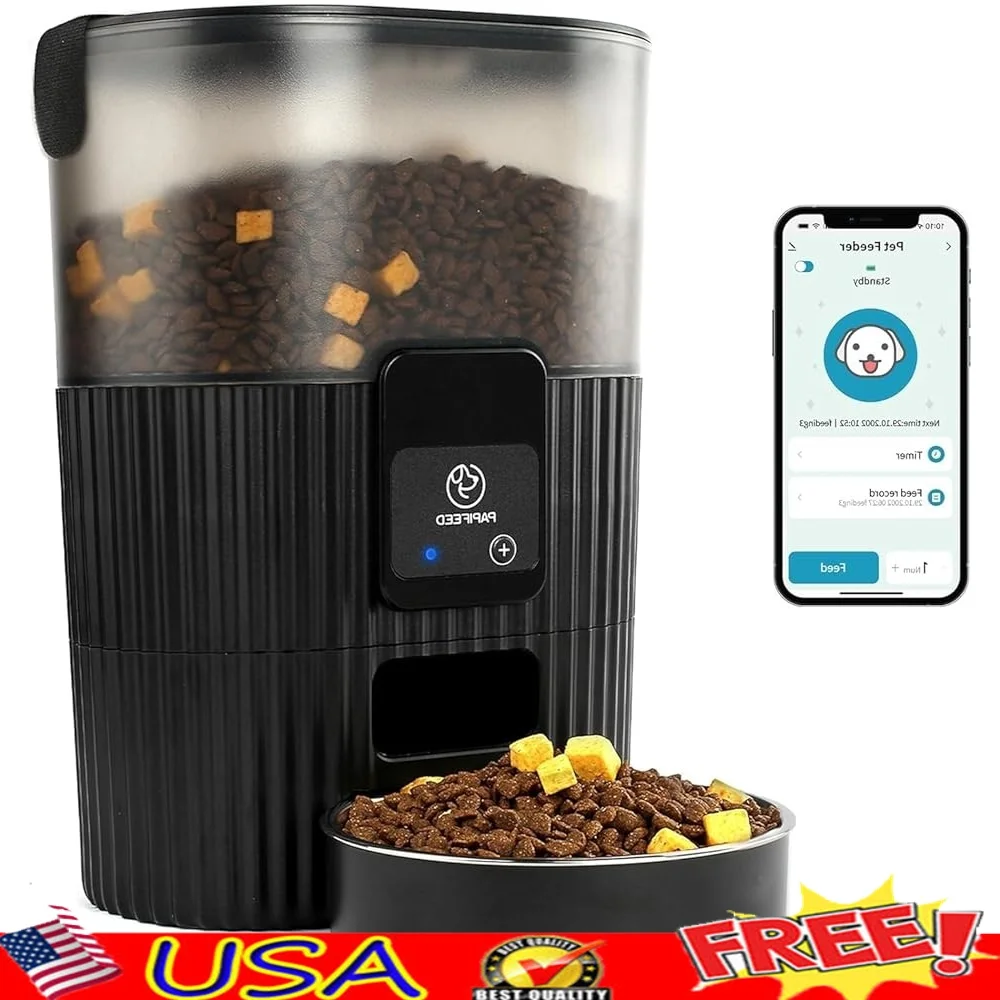 

Automatic Pet Feeder 3.5L WiFi Dog Cat Food Dispenser Alexa Compatible Timed Portion Control Remote Feeding Fresh Food Storage