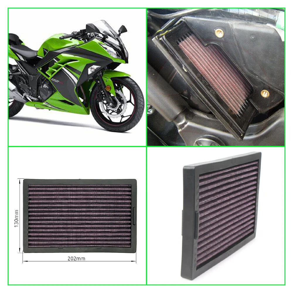 

Fits for Kawasaki Z300 Ninja 300R 250R ABS EX300 EX250 2008-2017 Motorcycle AirFilter Engine Intake Filter Replacement Element