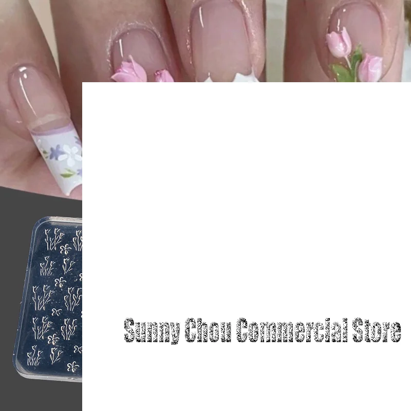 مسمار قالب سيليكون الكرتون نمط مسمار الفن زينة DIY زهرة الإغاثة تصميم مسمار الفن قالب مجسمة أدوات مانيكير #1