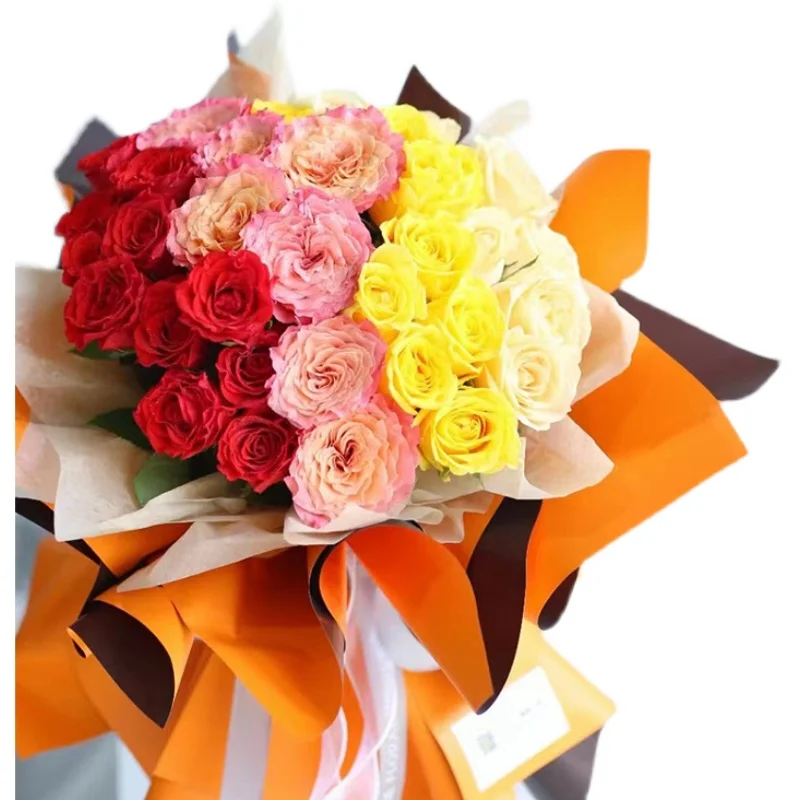 10 Meters Korean Waterproof Flower Wrapping Paper Two-toned Florist Bouquet Decoration Paper Roll