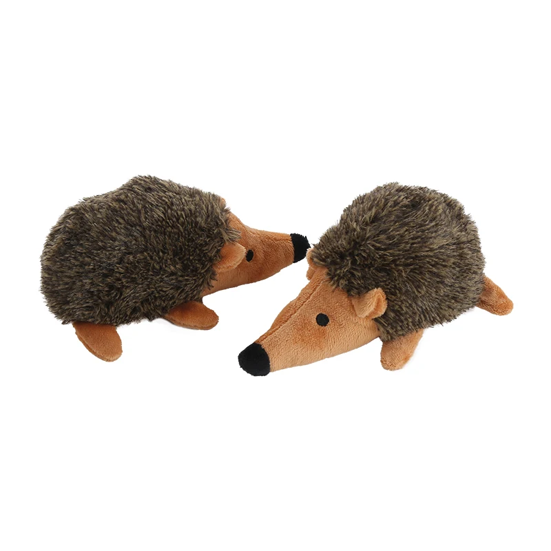 Cute hedgehog shape pet plush dog toy contains BB bark will sound bite resistant teeth pet toy