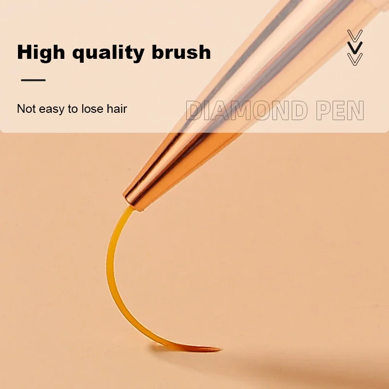 Dual-ended Nail Brush French Stripe Brushes Manicure Liner Brush 3D Tips Ultra-thin Line Drawing Pen UV Gel Painting Brushes