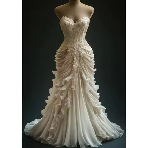 Vintage Victorian Prom Dress Ruched Pleats Long Ivory Evening Gown Lace Appliques Sweetheart Corset Reception Dress Customized