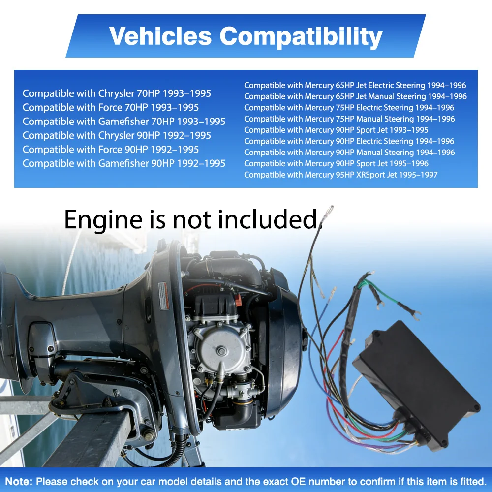 

Switch Box CDI Power Pack For Chrysler Force Gamefisher 70 90 HP Mercury 65 75 90HP 18495A10 18495A12 18495A15 18495A18