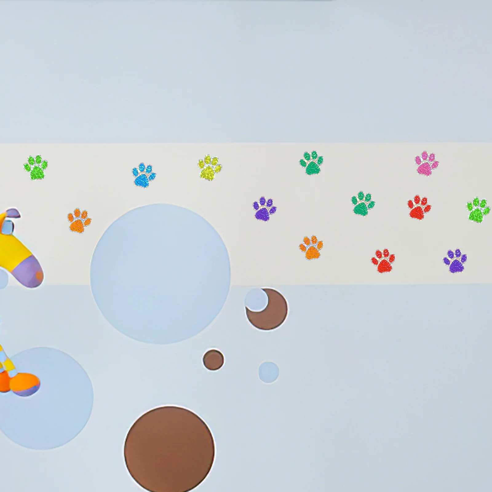 

1 Paw Print Wall Sticker Removable Waterproof Decal for Bedroom Playroom Nursery Decor Animal Footprint Art