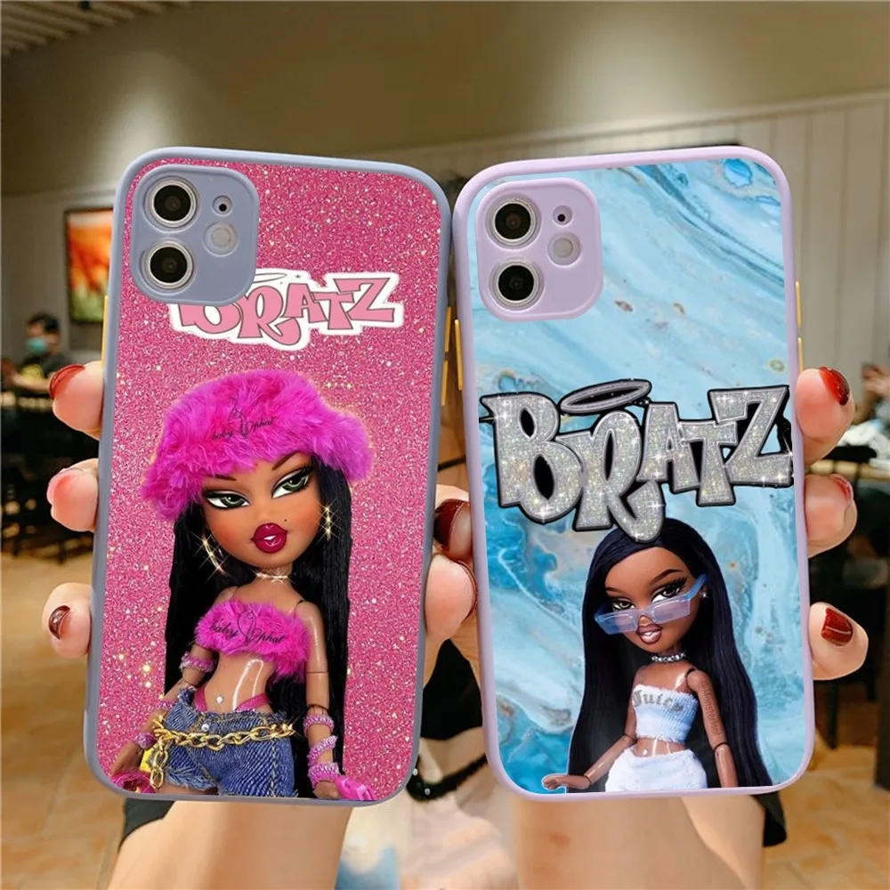 

Fashion Lovely Doll Bratz Phone Case For IPhone 14 X XR XS 7 8 Plus 11 12 13 Pro MAX 13mini Matte Shockproof Case