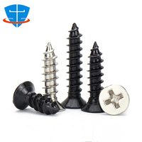 1000/100pcs Phillips Self-tapping Wood Screw M1 M1.2 M1.4 M1.7 M2 M2.3 M3 M4 Black Zinc Plated Flat Countersunk Head Cross Screw