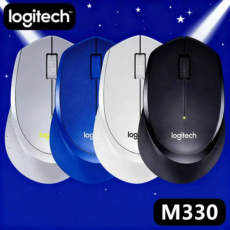 

Бесшумная беспроводная мышь Logitech M330 для ноутбуков, офисов, дома, игр и мальчиков. Портативная USB-мышь.