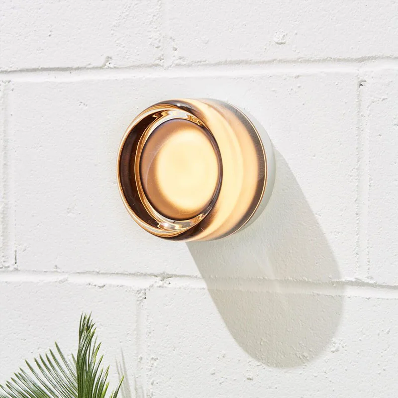 Candelabro de vidrio pesado nórdico de diseñador danés para interiores, lámpara de pared de cabecera de baño minimalista, luces LED de decoración de