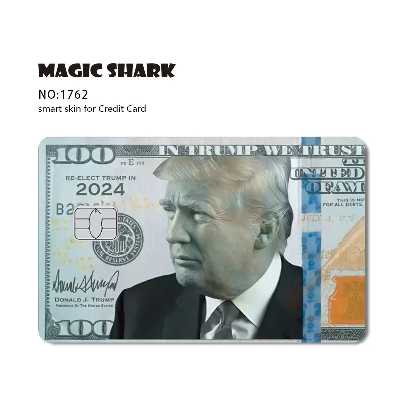 Shark magique mignon Winne crâne Trump Nerv espagnol Meme mat ne se décolore pas PVC 3M autocollant Film peau couverture pour débito carte de crédit