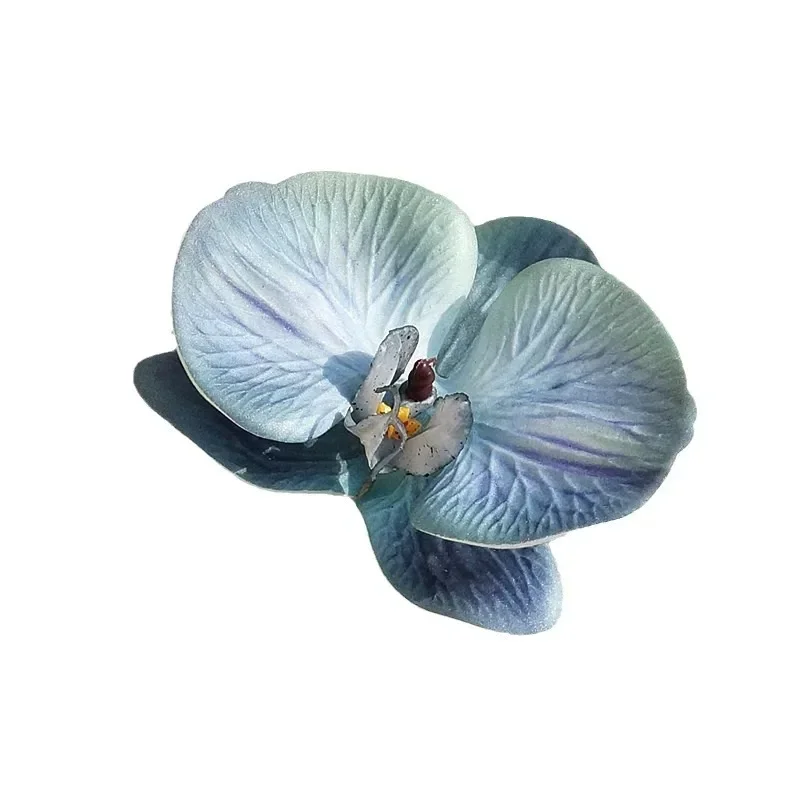 10 قطعة ثلاثية الأبعاد طباعة فراشة كبيرة السحلية رئيس سيليكون القطن زهرة اصطناعية الزفاف تذكارية حفلة هدية صندوق ديكور غطاء الرأس Flowe