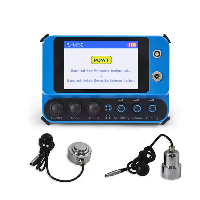 

Новый PQWT-QD50 профессиональный металлический сантехнический инструмент трубопровода прослушивание утечек инспекционный настенный детектор для водных подземных утечек