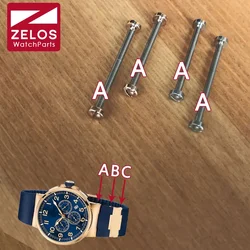 Steel Watch Screw Tube Rod for Nardin MARINE 326 UN Watch Case Lug Connect Strap/belt Screws Parts(A)