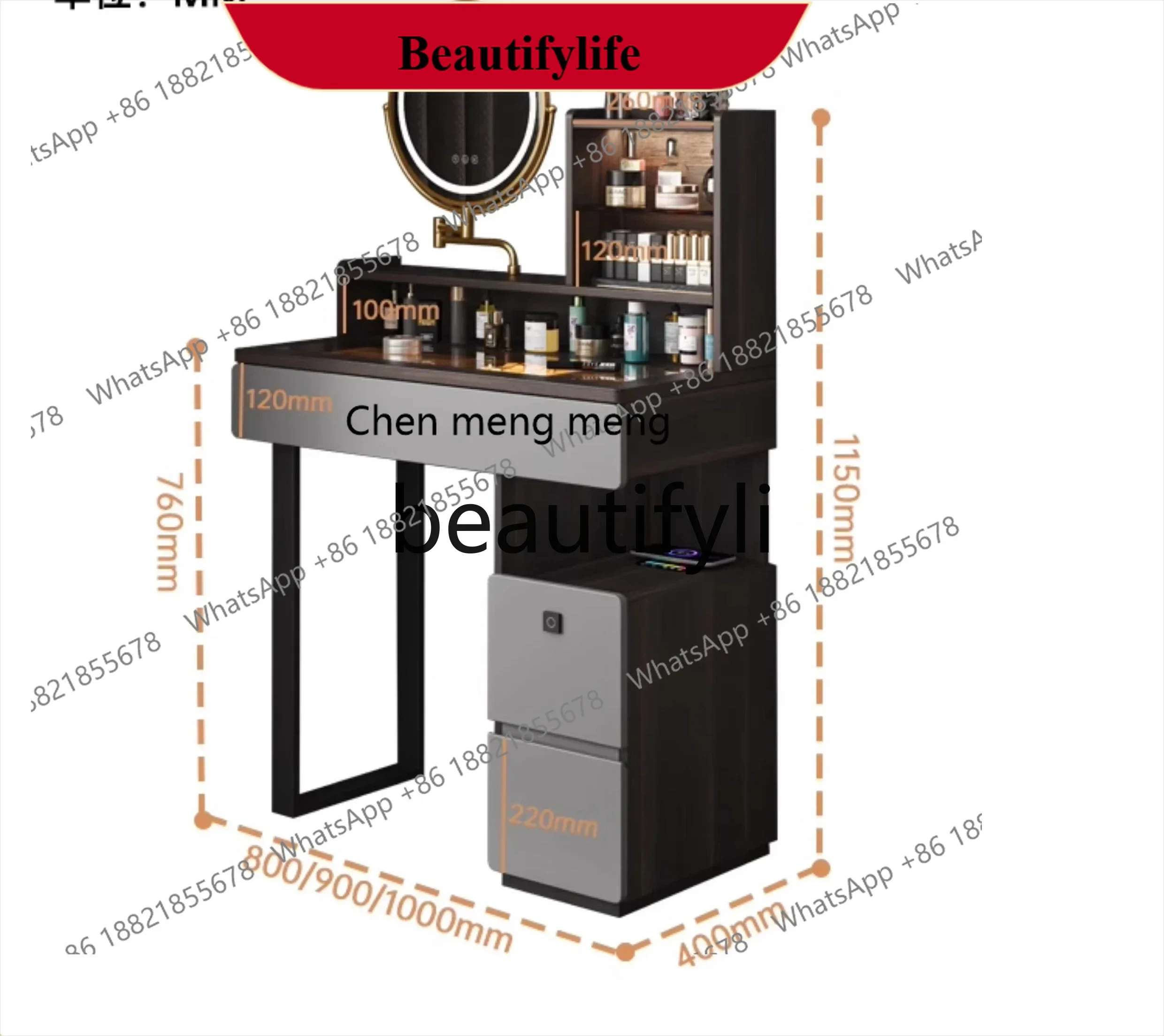 D178  Italian dresser storage integrated cabinet with fingerprint lock light luxury high-end master bedroom
