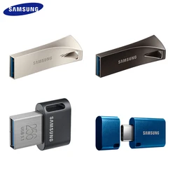 SAMSUNG แฟลชไดรฟ์ USB โลหะ 64GB 128GB ไดรฟ์ปากกามินิ USB3.1 256GB สูงสุด 400MB USB Stick Disk Pendrive BAR FIT DA PLUS