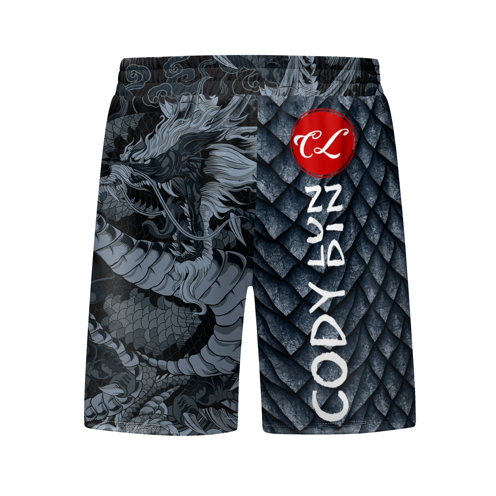 Cody Lundin Mens MMA Training Boxing Shorts Fight Wear with Drawstring Sport Muay Thai Shorts Sublimation MMA Clothes