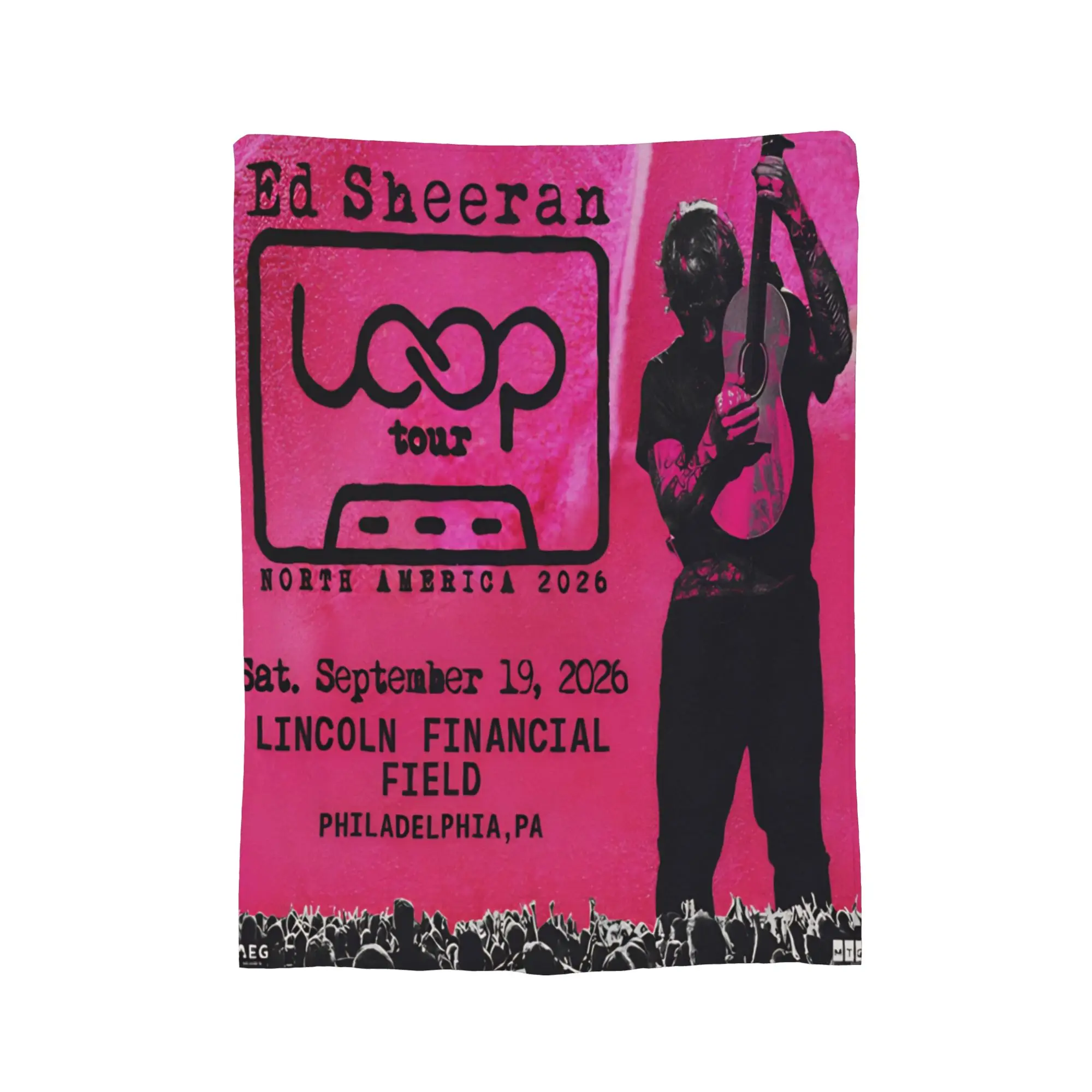 إد شيران حلقة جولة 2026 البطانيات سوبر لينة الفانيلا الاسترخاء الحاضر رمي البطانيات لحاف