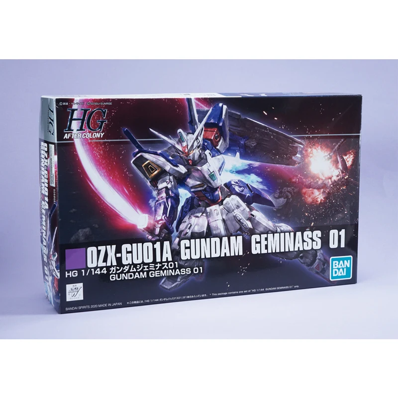 BANDAI – figurine originale HG 1/144 OZX-GU01A GUNDAM GEMINASS 01 02, modèle d'assemblage, jouet, ornements à collectionner, cadeau pour enfant, en Stock