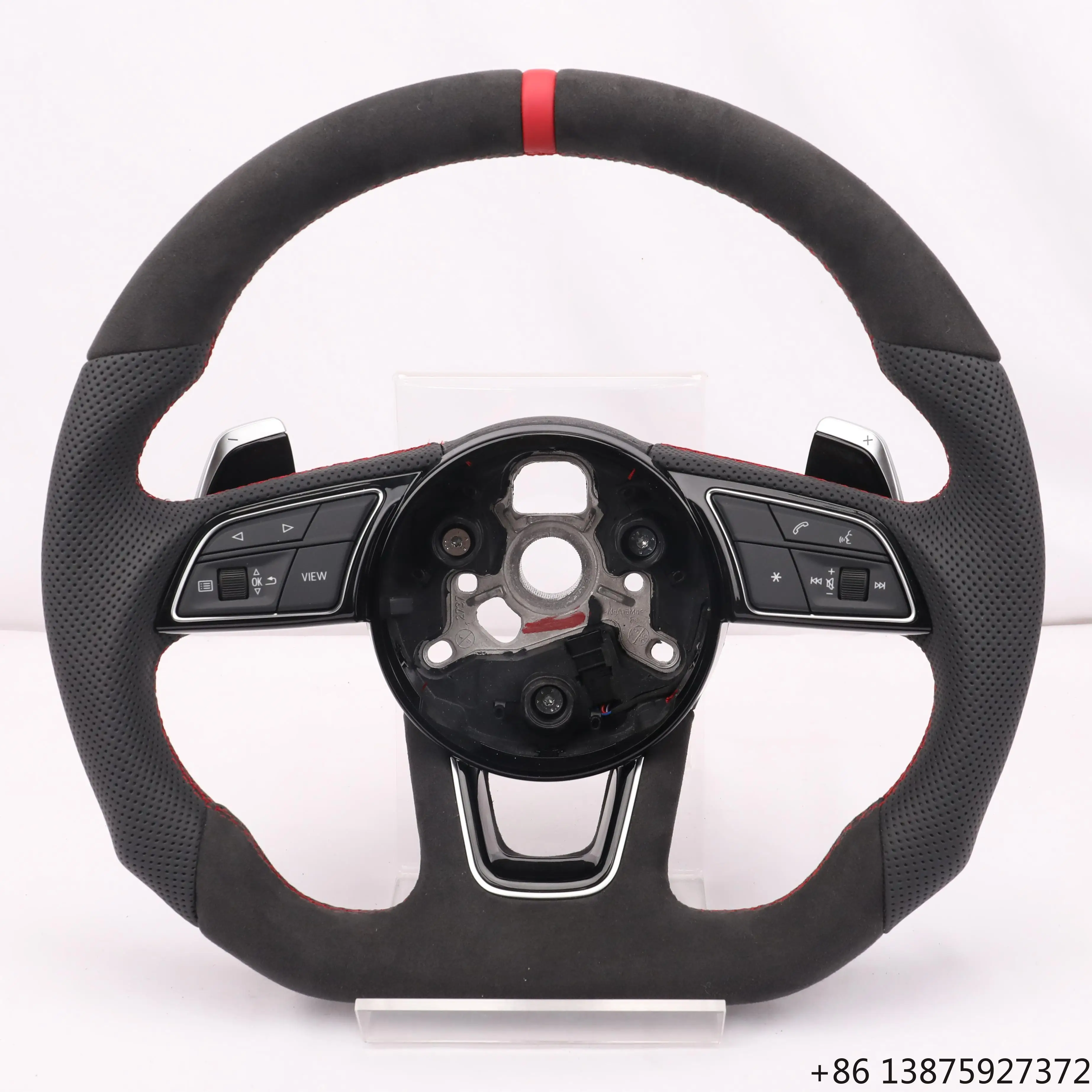 

Upgrade Sport Shape Half and Perforated Leather Steering Wheel for S3 8V S4 S5 B9 RS3 RS4 RS5 Cars