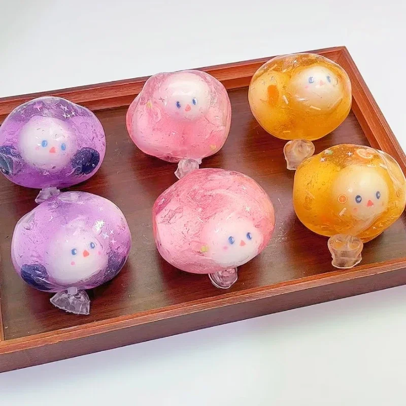 Crispy Wax Cracking Squishy Stress Balls Snowball Crunch Squishy Animal Soft Gel Fidget Toy with Crackable Texture for Adults image 6