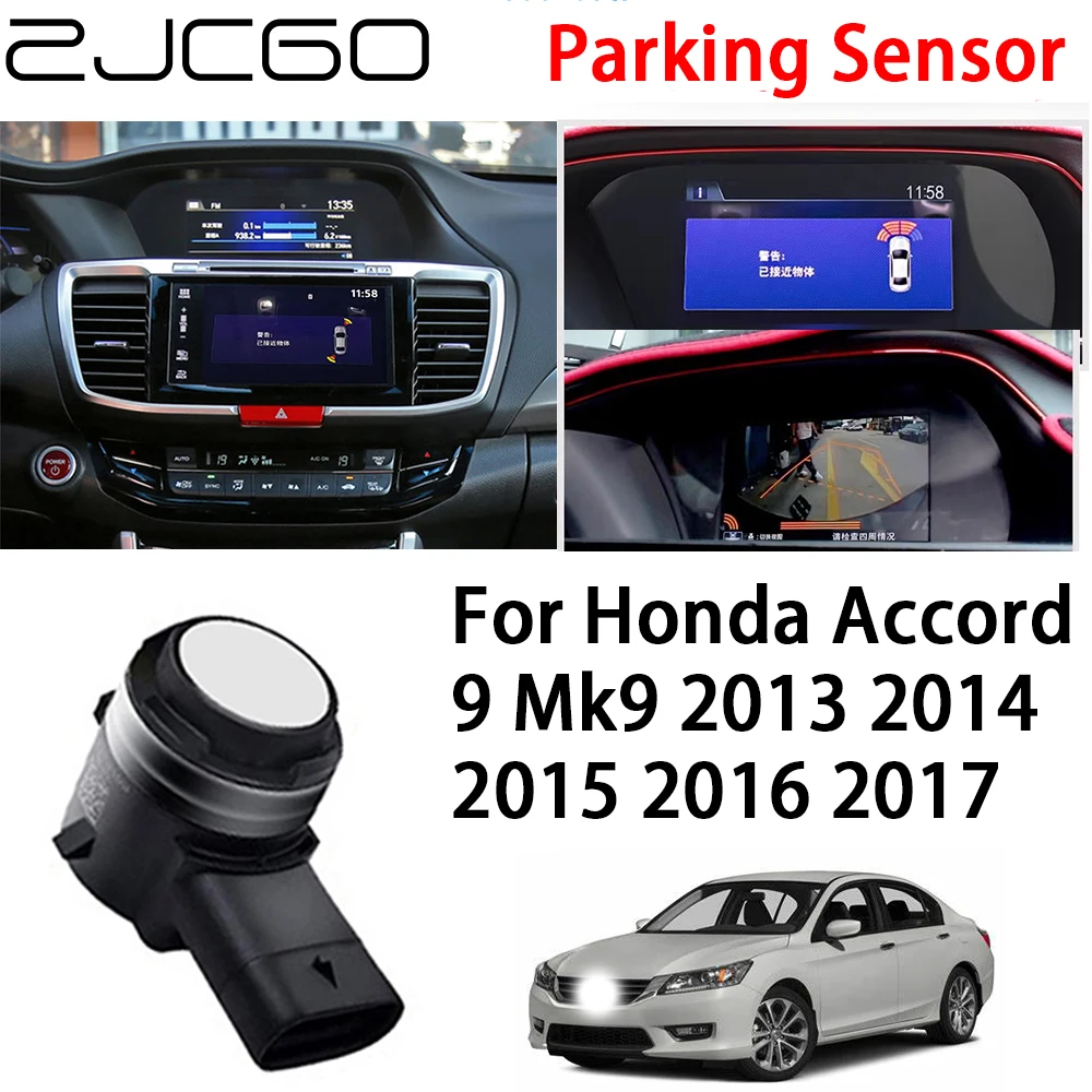 

ZJCGO Front Rear Reverse Parking Sensor Assistance Backup Radar Buzzer System for Honda Accord 9 Mk9 2013 2014 2015 2016 2017