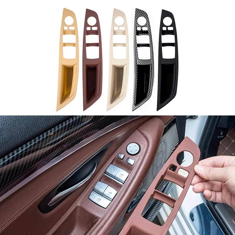 Car Interior Door Handle Trim Cover Fit For BMW 5 Series F10 F18 F11 2011-2017 Left Hand Drive Auto Armrest Protective Sticker