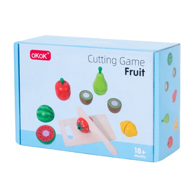 

Simulation Kitchen Pretend Toy Wooden Classic Game Montessori Educational Toy For Children Kids Gift Cutting Fruit Vegetable Set