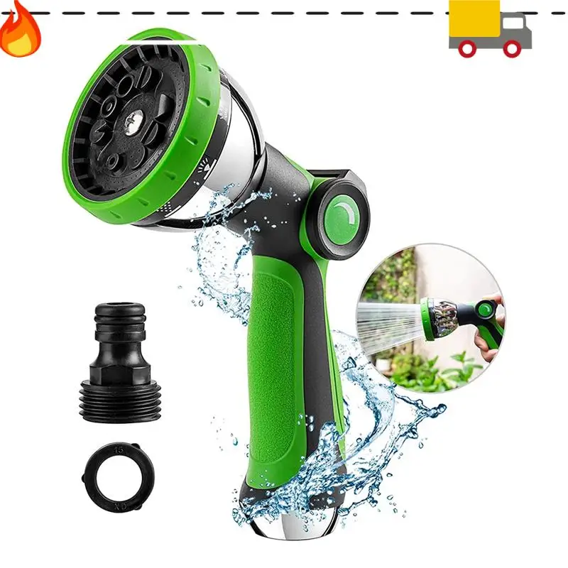 Garden Hose Nozzle Sprayer,Features 10 Spray Patterns, Thumb Control, On Off Valve For Watering Plants,Lawn& Garden