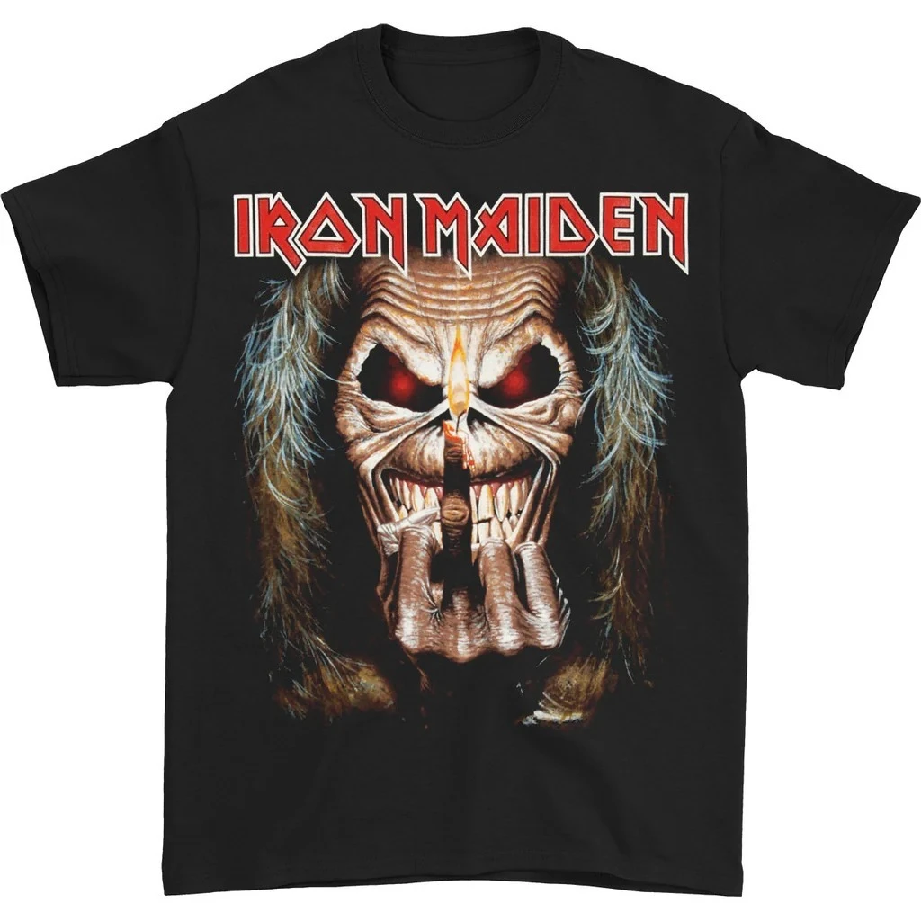 تي شيرت Iron Maiden Eddie Candle Finger تي شيرت فاخر راقي لكل من الرجال والنساء قميص Y2k 2026 صيفي #1