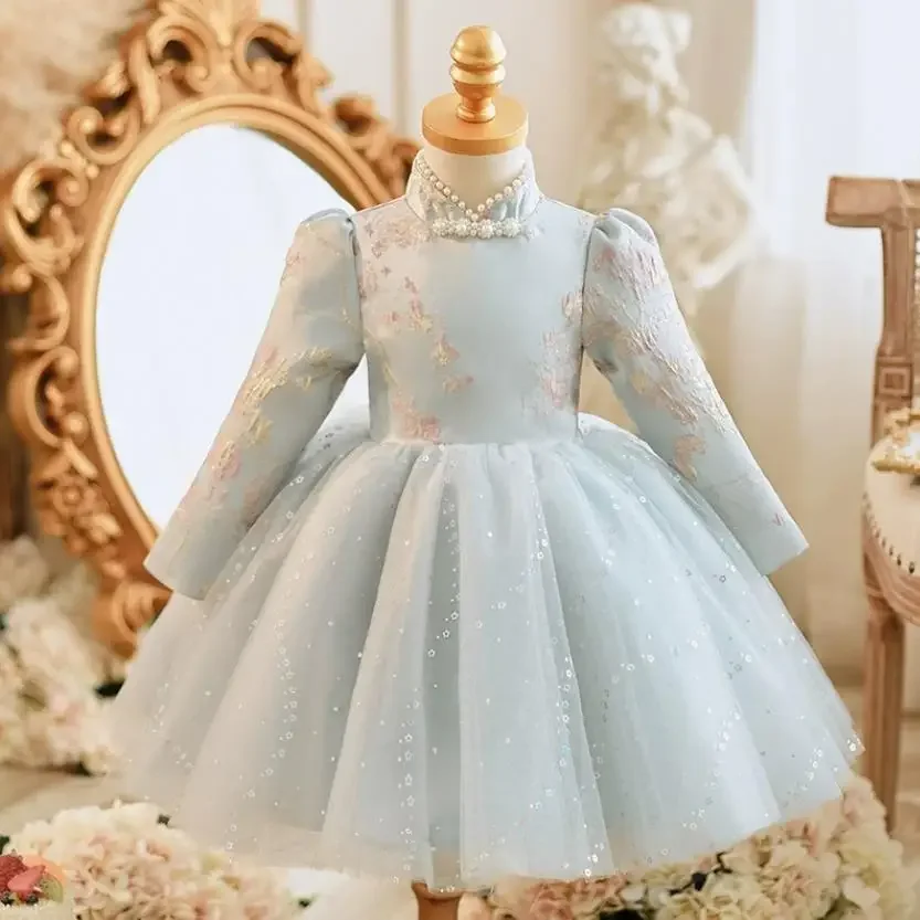 

High-End Children's Catwalk Princess Evening Gown Kids Wedding Birthday Baptism Eid Party Girls Dresses