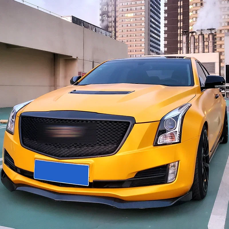 Carbon Printing Front Bumper Spoiler for Cadillac ATS 2015 16 Skirts Protector Plate Lip Body Kit Splitter