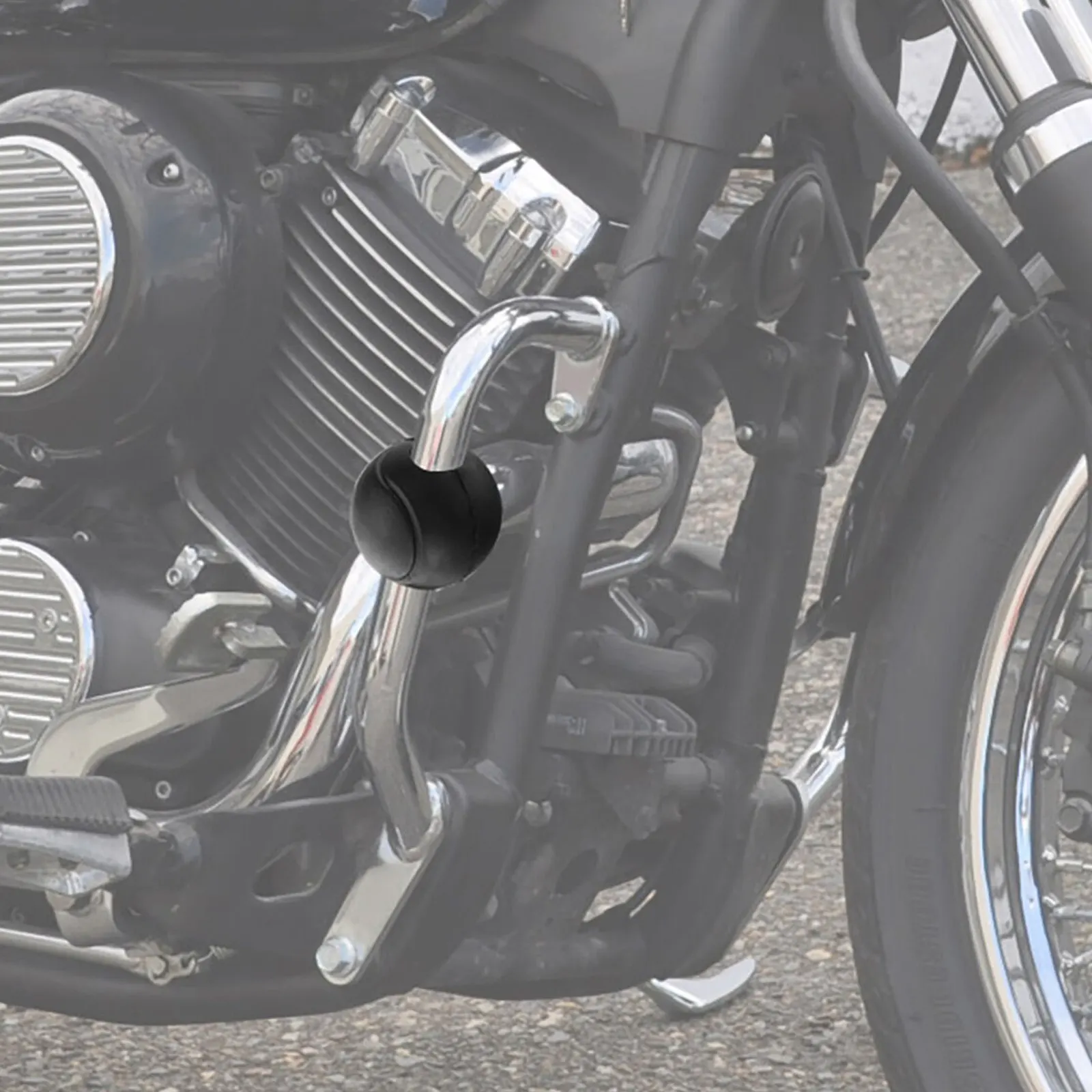 Motorcycle 2PCS 24mm-32mm Engine Guard Crash Bar Protector Rubber Ball Black for Yamaha Honda